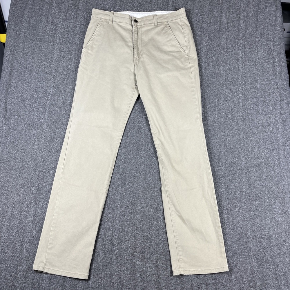 Levi's Mens Chino Pants W32 L32" Athletic Straight Leg Beige Preppyโ Casual